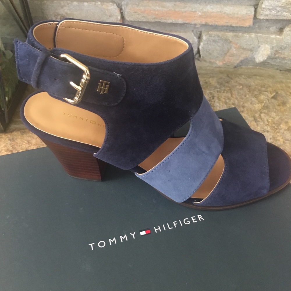 Tommy Hilfiger blue suede heels.  Stunning!